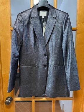 Joie Metallic Charcoal/Gun Metal Shimmer Blazer